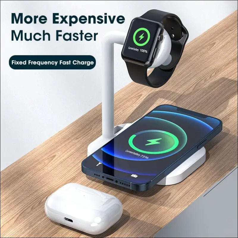 2 in 1 Magnetic Wireless Charger 15W Fast Charging Station