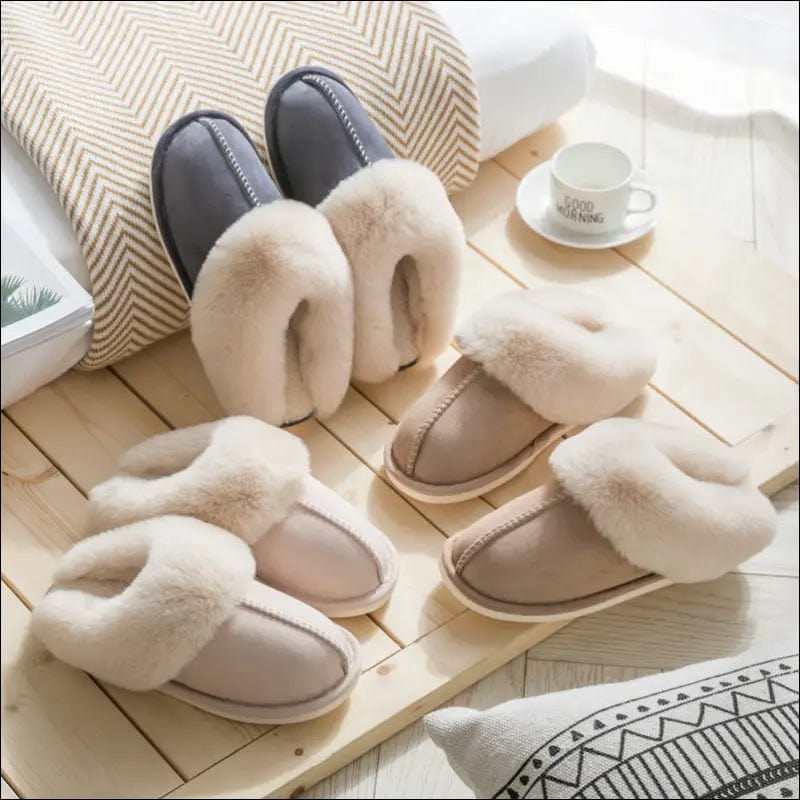 2020 suede cotton slippers home autumn and winter couple