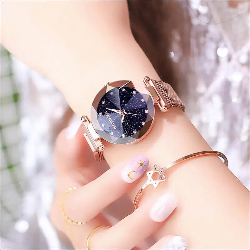 2021 new shake network red with starry watch female fashion