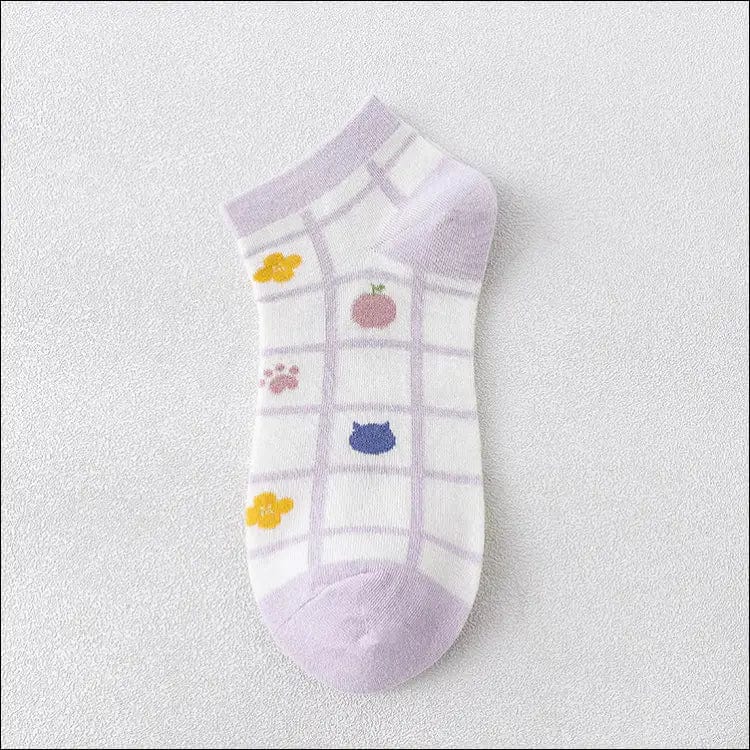2021 new sock female spring and summer thin cotton boat