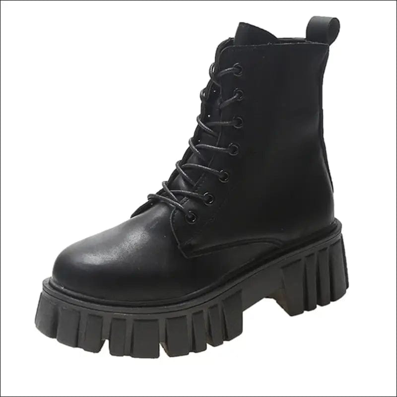 2021 Winter Autumn Women Ankle Boots Black Beige Leather