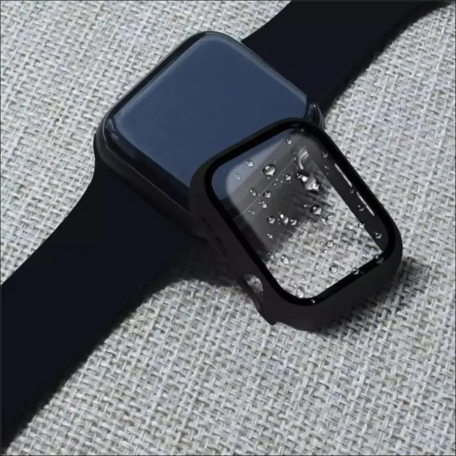 Apple Watch Tempered Glas Bumper - 75017889-schwarz-38mm