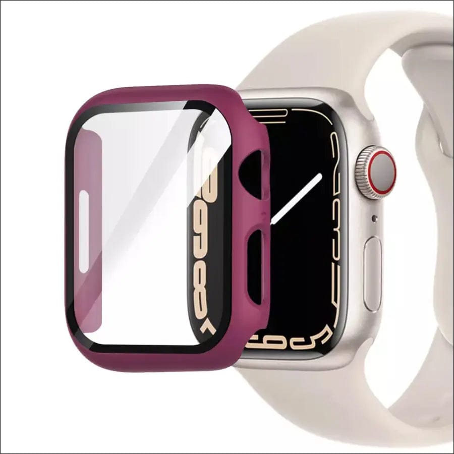 Apple Watch Tempered Glas Bumper - Lila / 38mm -