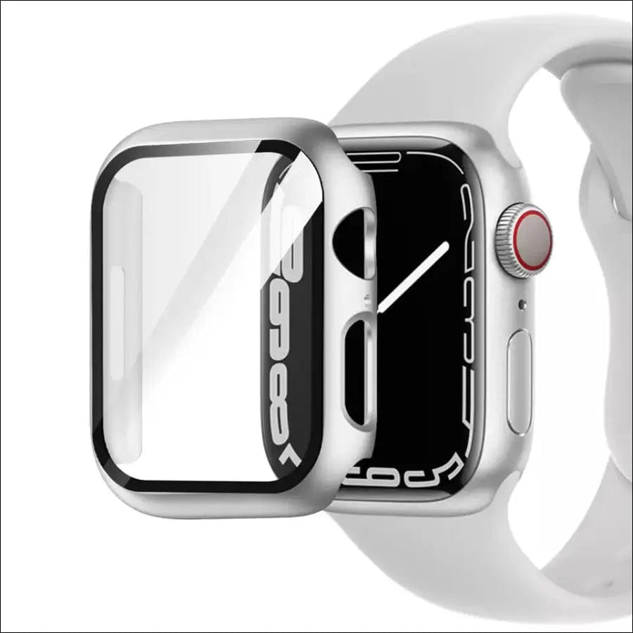 Apple Watch Tempered Glas Bumper - Silber / 38mm -