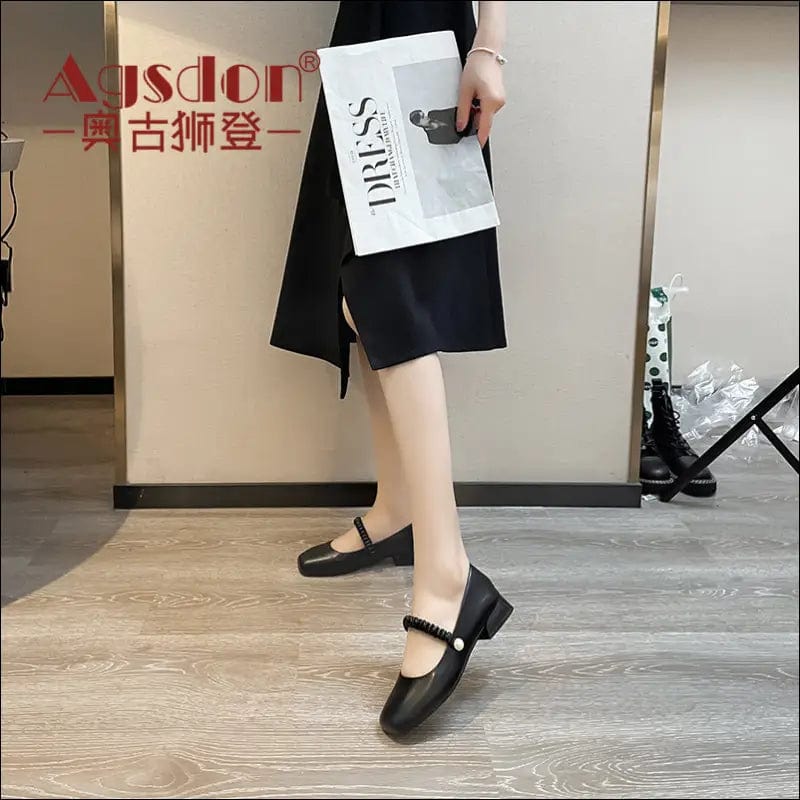 August Liling Mary Shoes 2021 Summer New Middle High-heeled