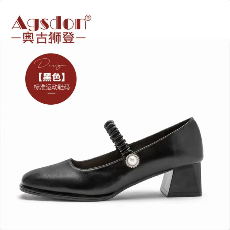 August Liling Mary Shoes 2021 Summer New Middle High-heeled