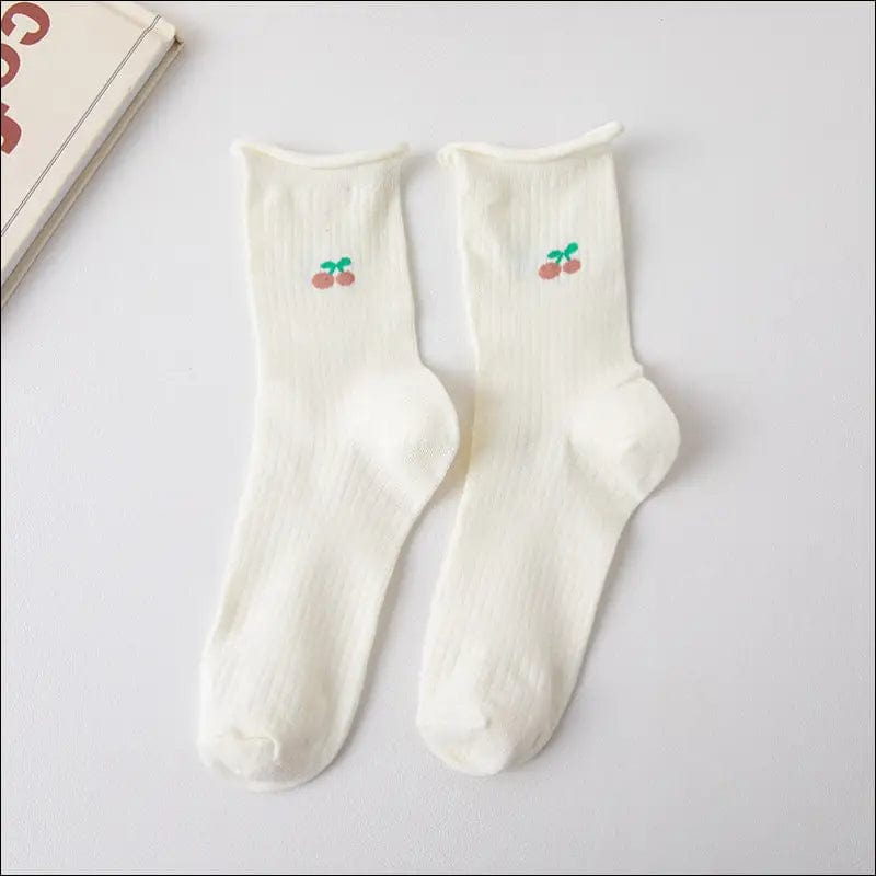 Autumn and winter socks Chinese stockings white series