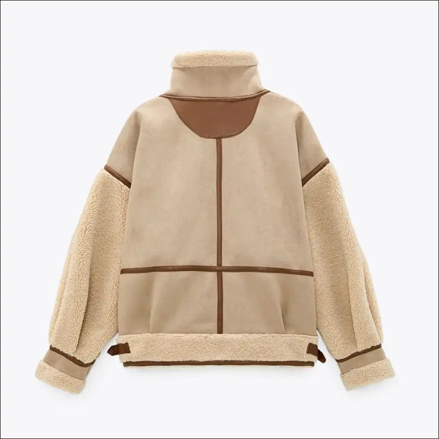 autumn new European and American style women’s loose lamb