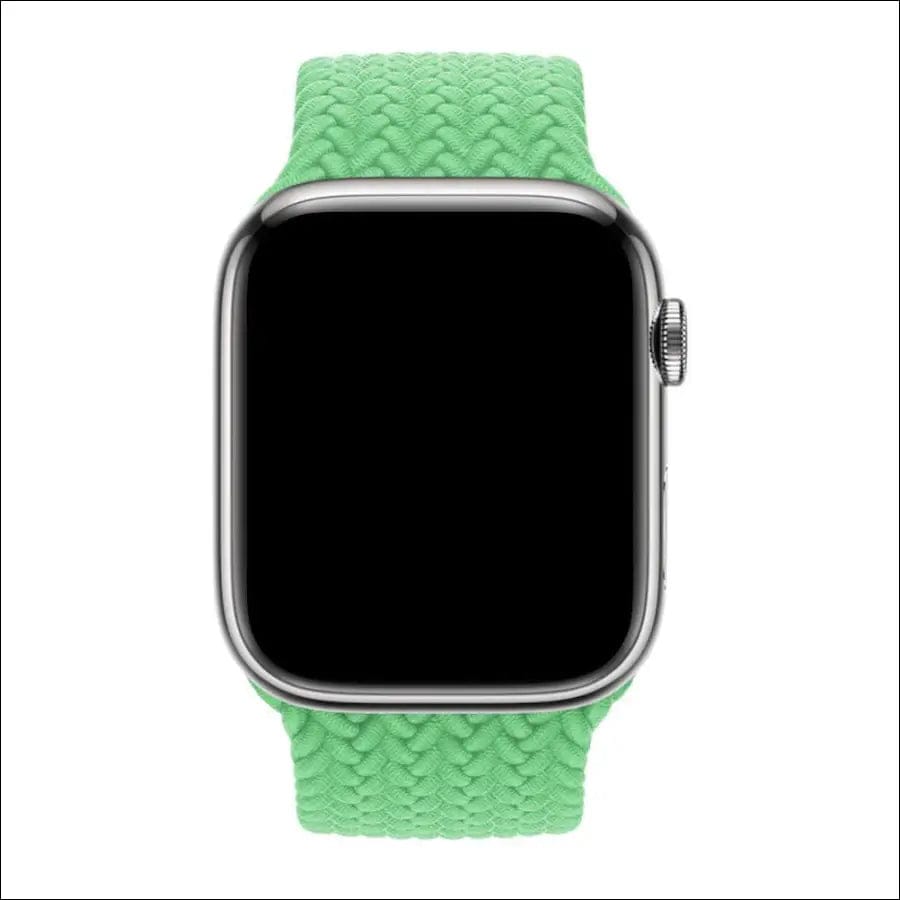 Bright Green Braided Solo Loop Band for Apple Watch -