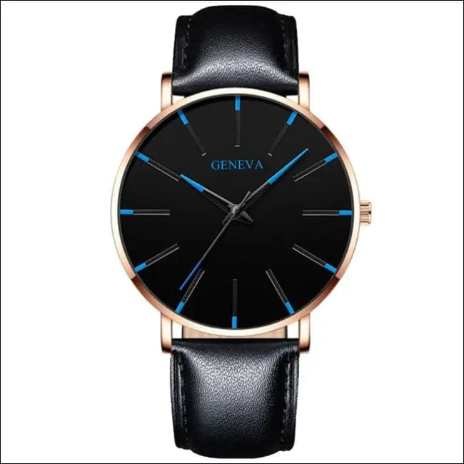 Business simple watches - Leather Rose Blue -