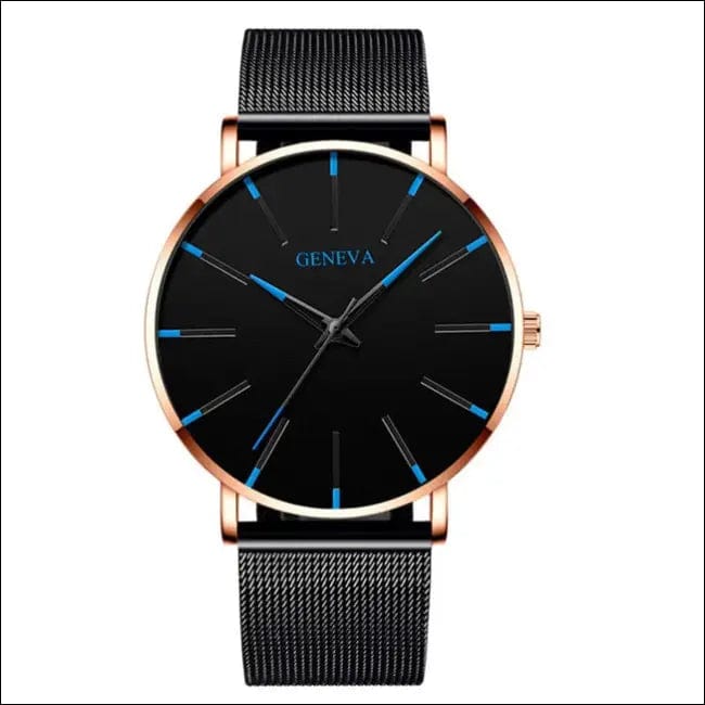 Business simple watches - Mesh Blue Rose -