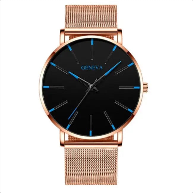Business simple watches - Mesh Rose Blue -