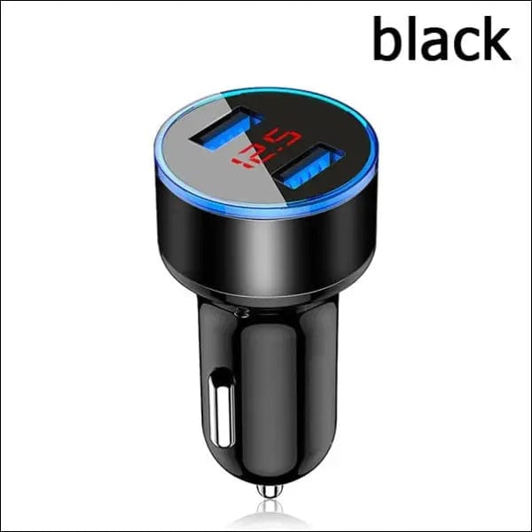 Car Charger Dual USB QC 3.0 Adapter Cigarette Lighter LED