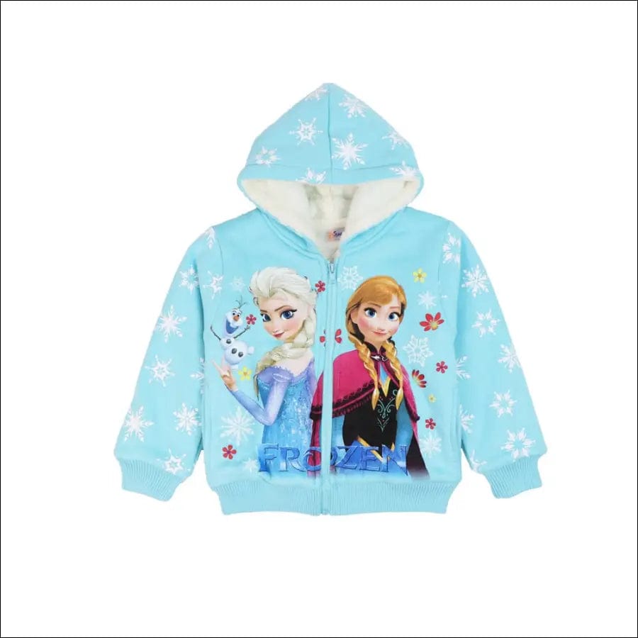 Children’s Girls Winter Thick Hooded Cotton Frozen Elsa