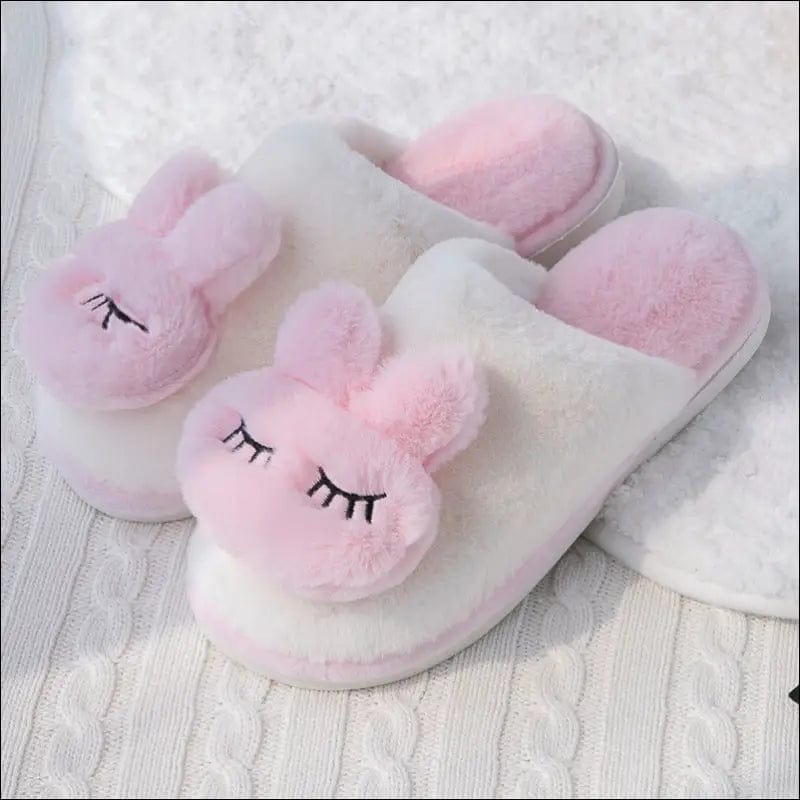 Couple cotton slippers female winter cute cartoon home