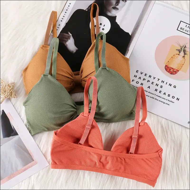 Cross-border candy color adjustable strap triangle cup