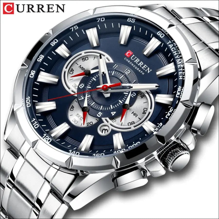 CURREN New Casual Sport Chronograph Men’s Watches Stainless