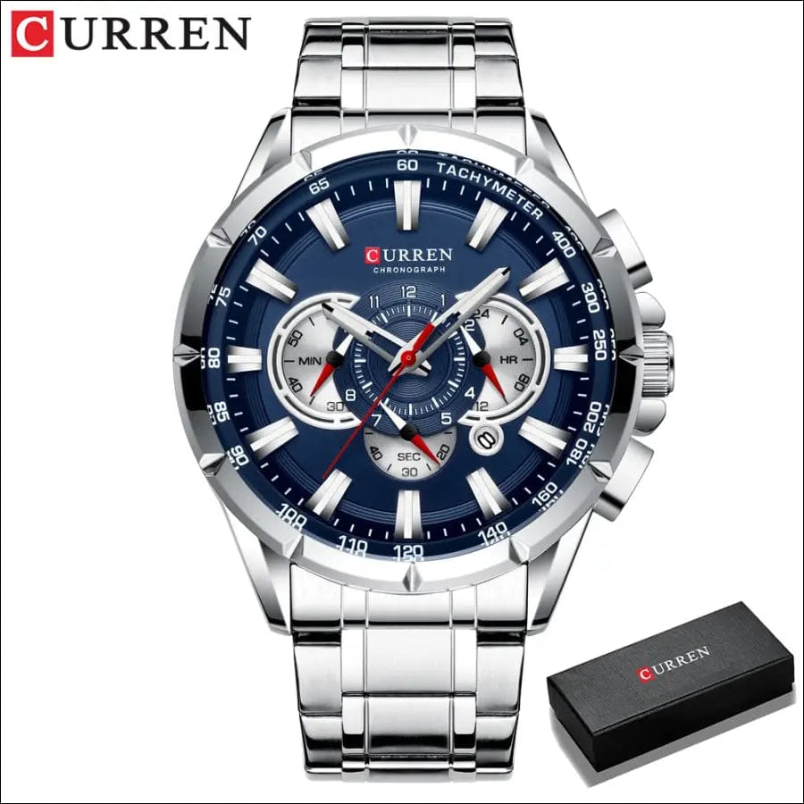 CURREN New Casual Sport Chronograph Men’s Watches Stainless