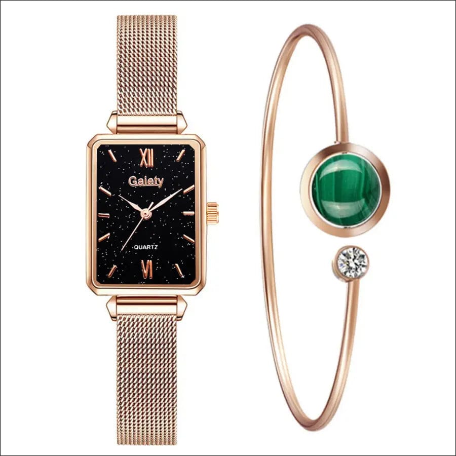Fashion new ladies watch alloy network with small green