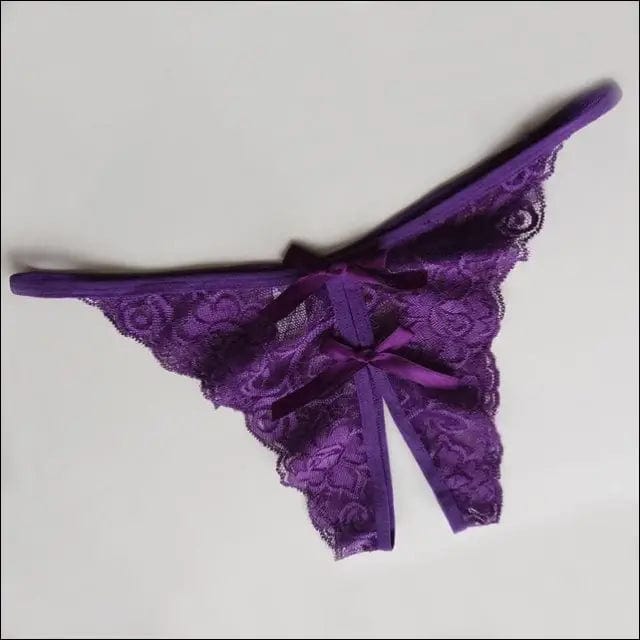 Flower Lace Female Briefs Thongs G-string Women Sexy Opening