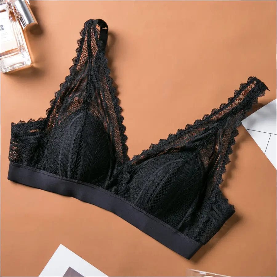 French triangle cup silk comfortable breathable lace no