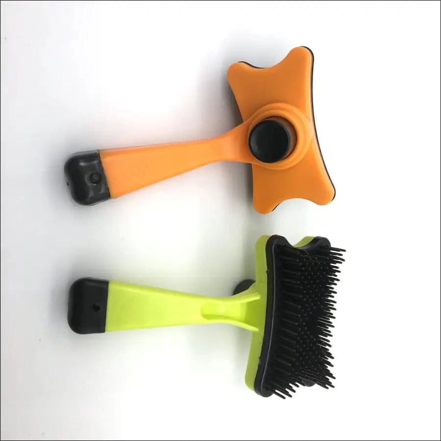 Fur cleaning comb plastic handle pumping pet cat dog brush