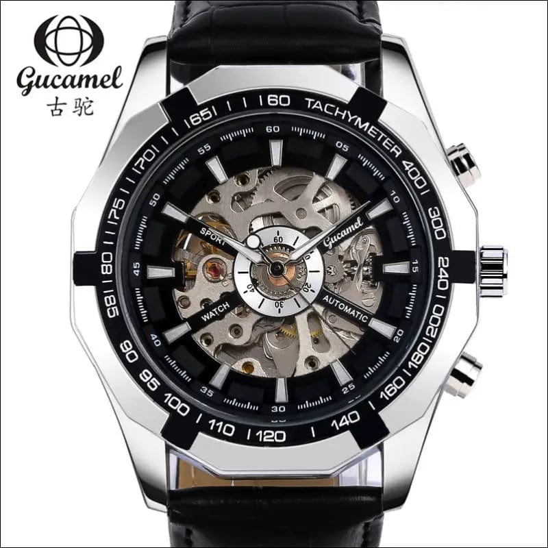 Gutchel fashion automatic mechanical watch hollow men’s