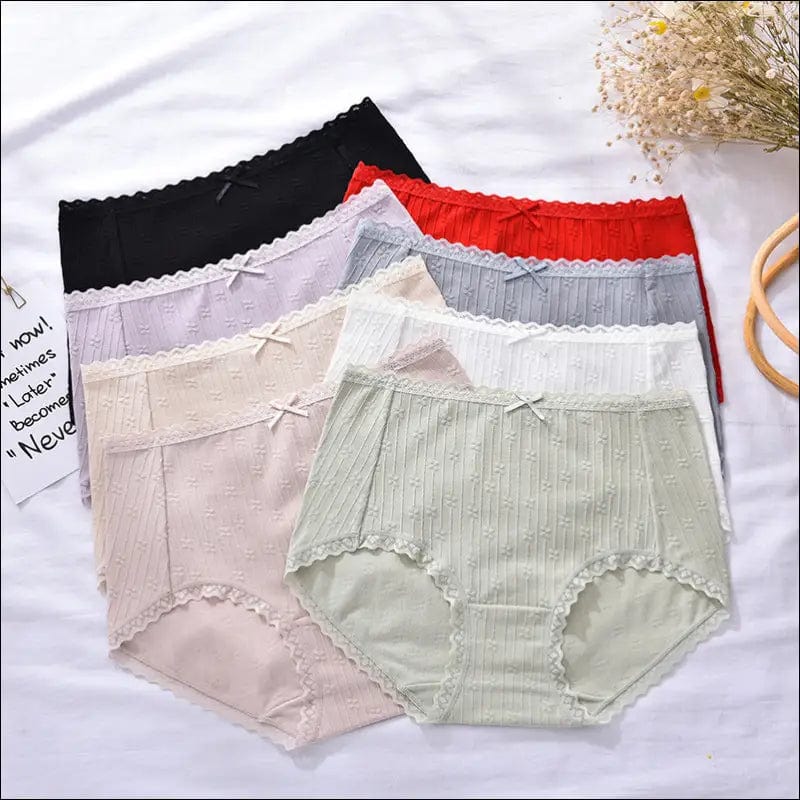 High quality new ladies underwear lace no trace cotton high