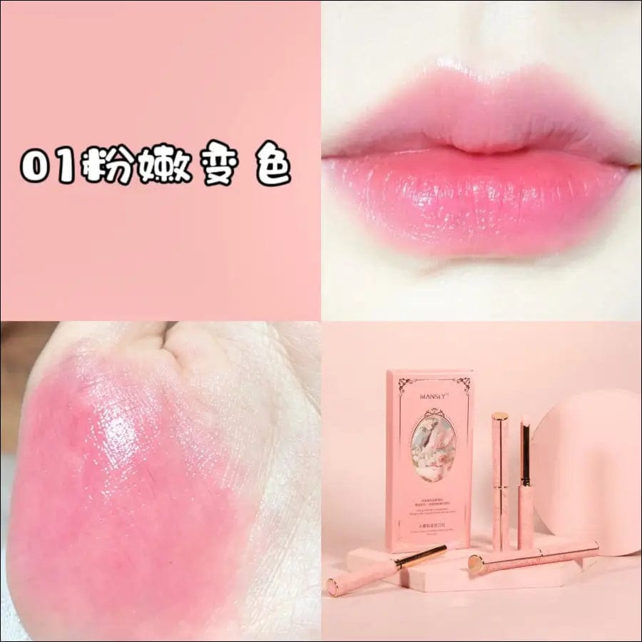 Honey Peach Tinted Hydrating Lip Balm - honey pink -