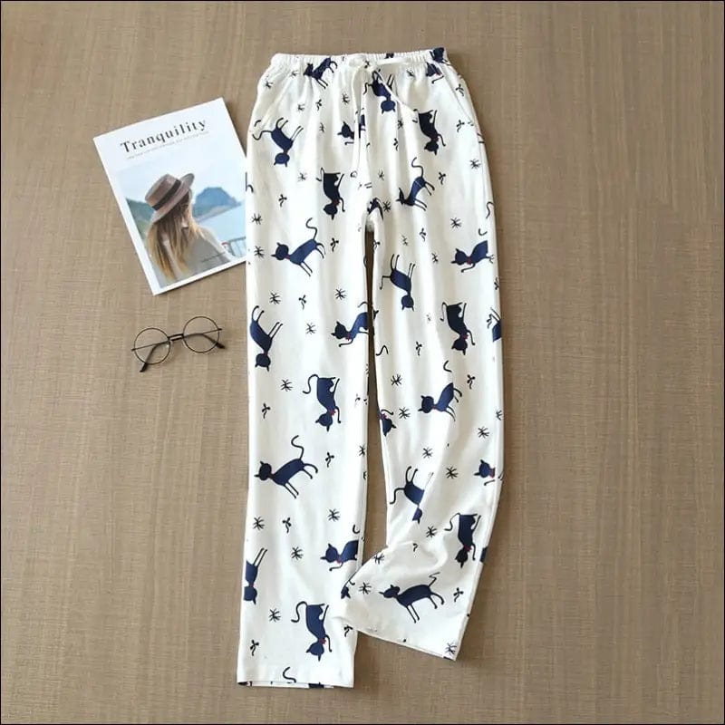 Japanese pajamas bottoms women’s cotton spring and autumn