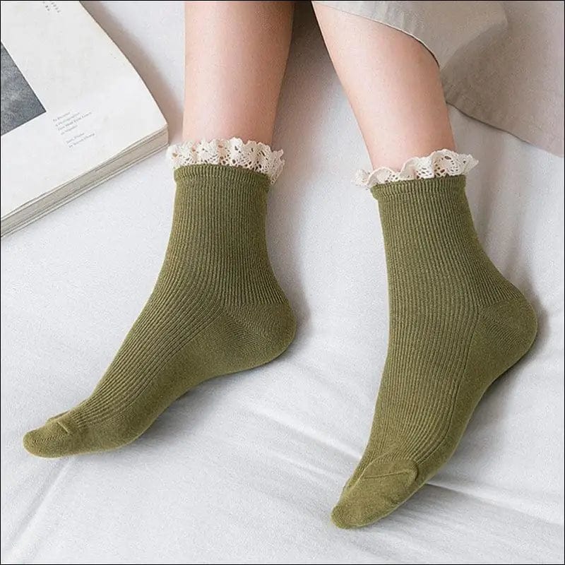 Lace Frilly Ruffle Socks Kawaii Cute Korean Style Women