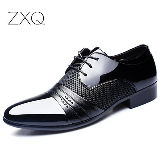Luxury Brand Men Shoes Men’s Flats Patent Leather Classic