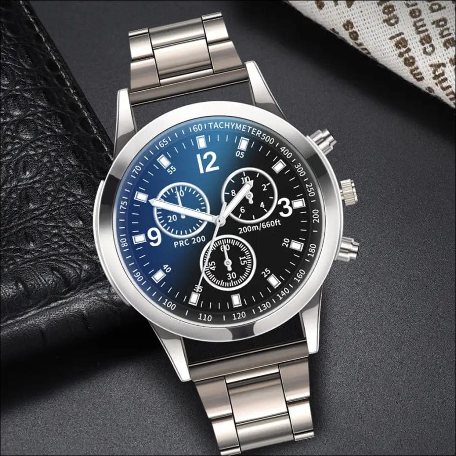 Luxury Men’s Business Quartz Watches Stainless Steel Round