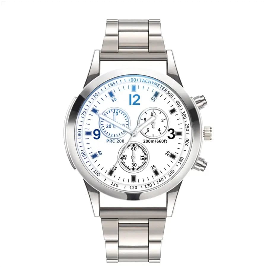 Luxury Men’s Business Quartz Watches Stainless Steel Round