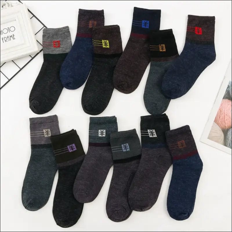 Manufacturer men’s casual wool socks autumn and winter thick