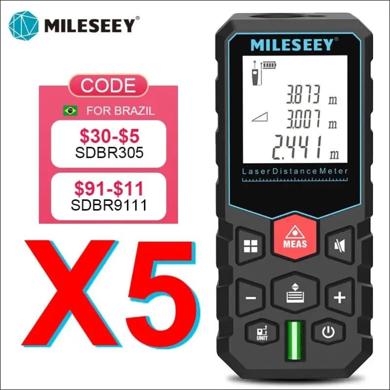 Mileseey laser distance meter electronic roulette digital