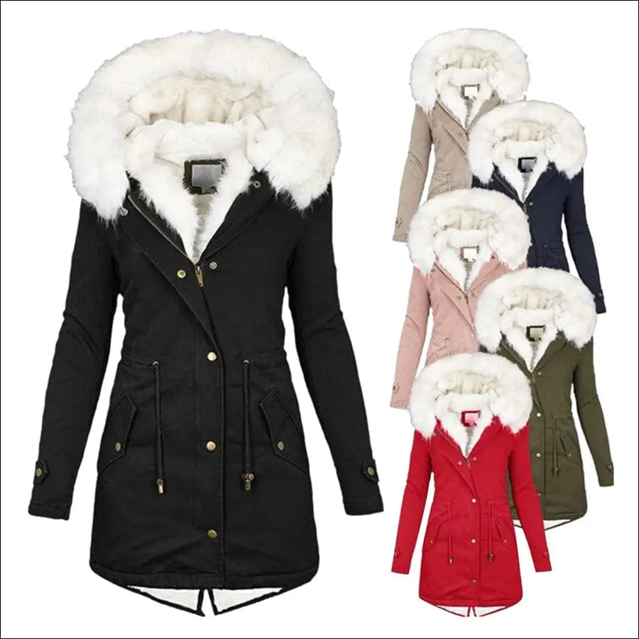 Neue Winter Damen Jacke mittellang verdicken Plus Size 5XL