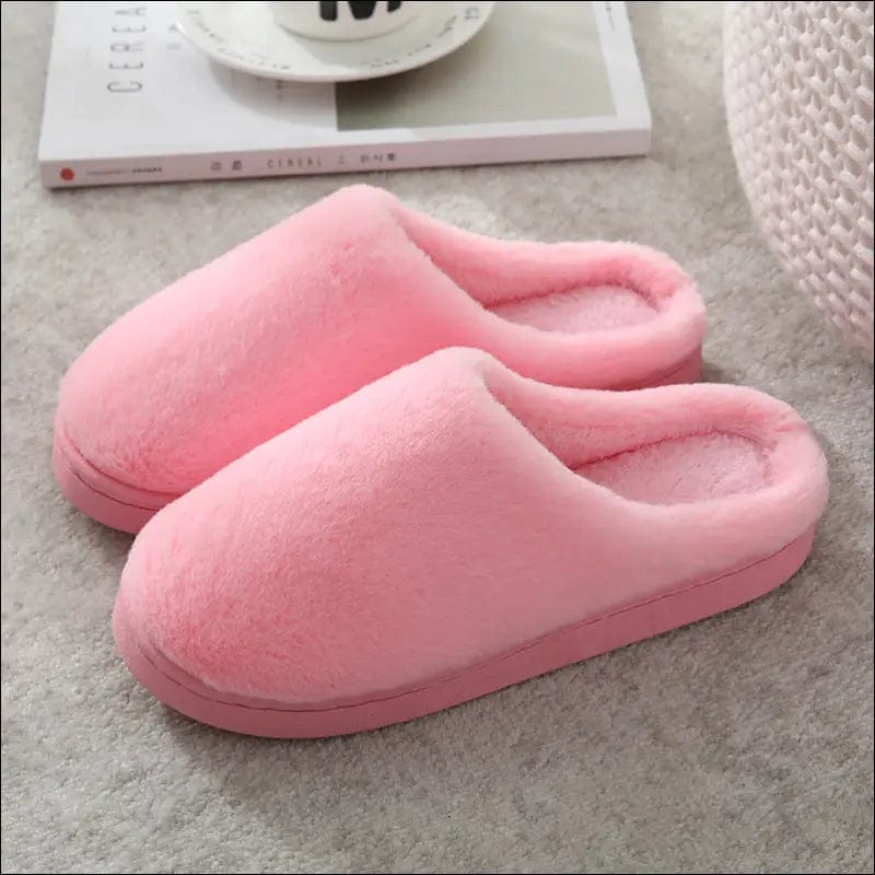New autumn and winter thick-end warm home fur slippers