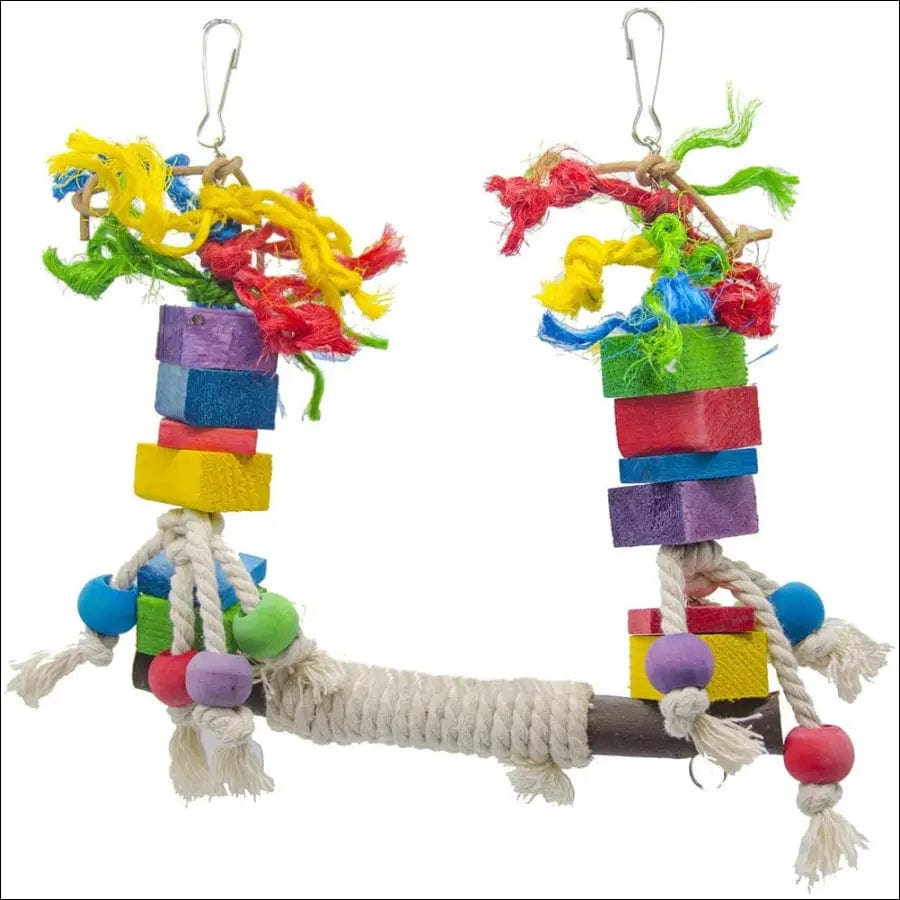 Parrot Chewing Wooden Bird Toys for Conures Cockatiels