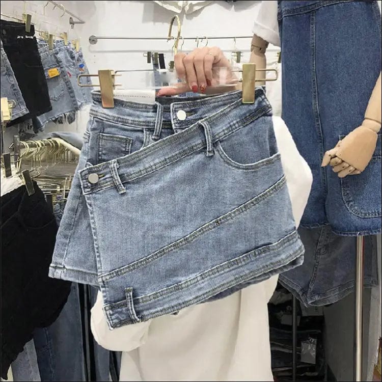 Plus Size Women’s Summer Denim Culottes 2023 Casual Solid