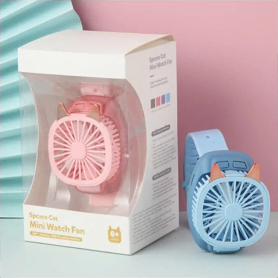 Portable Mini Watch Fan USB Charging Air Cooling Removable