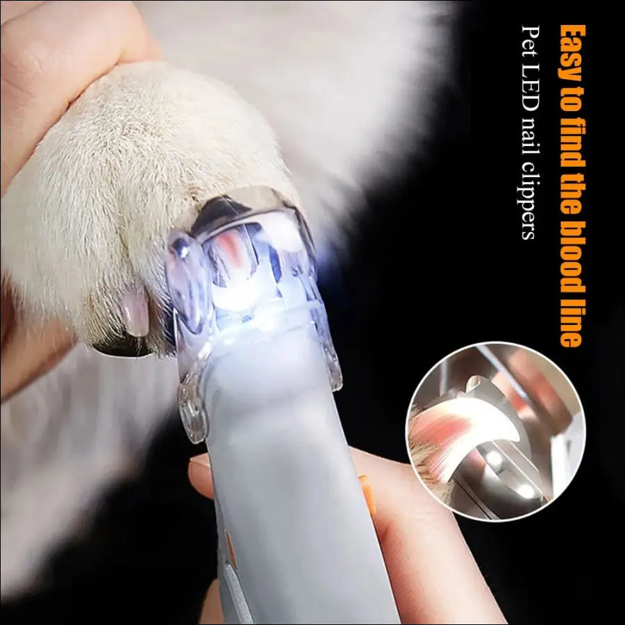 Professional Pet Nail Clipper Scissors - LED -