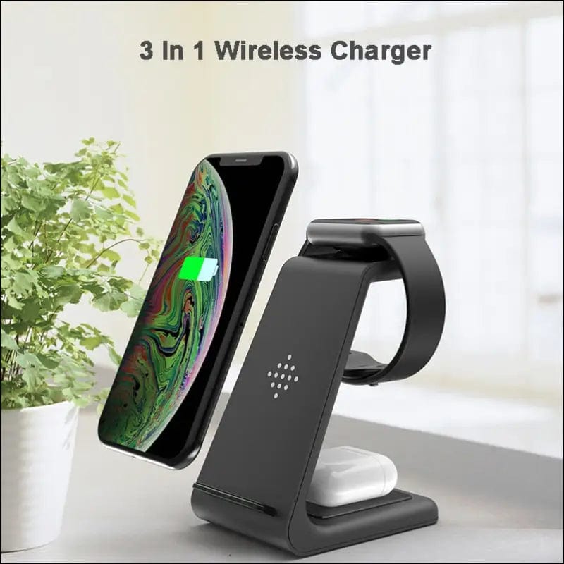 QI 3 In 1 Wireless Charger For Iphone 11/XS/X/Airpods