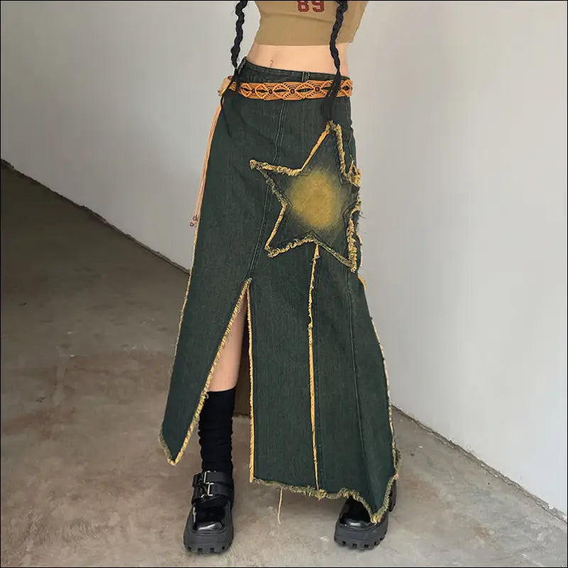 Retro fishtail denim skirt women’s American style 2022 new