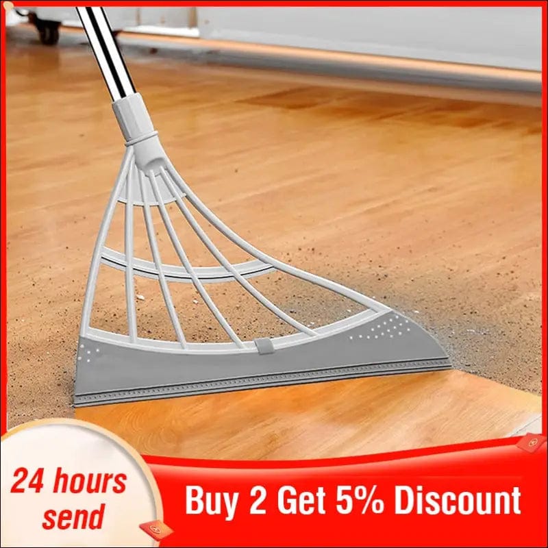 Rubber Broom Hand Push Sweeper Magic Floor Wiper Squeegee