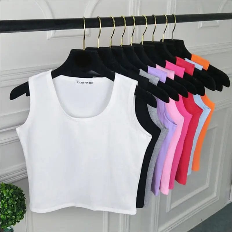 Sexy Women Round Neck Pure Color Crop Tops Patchwork
