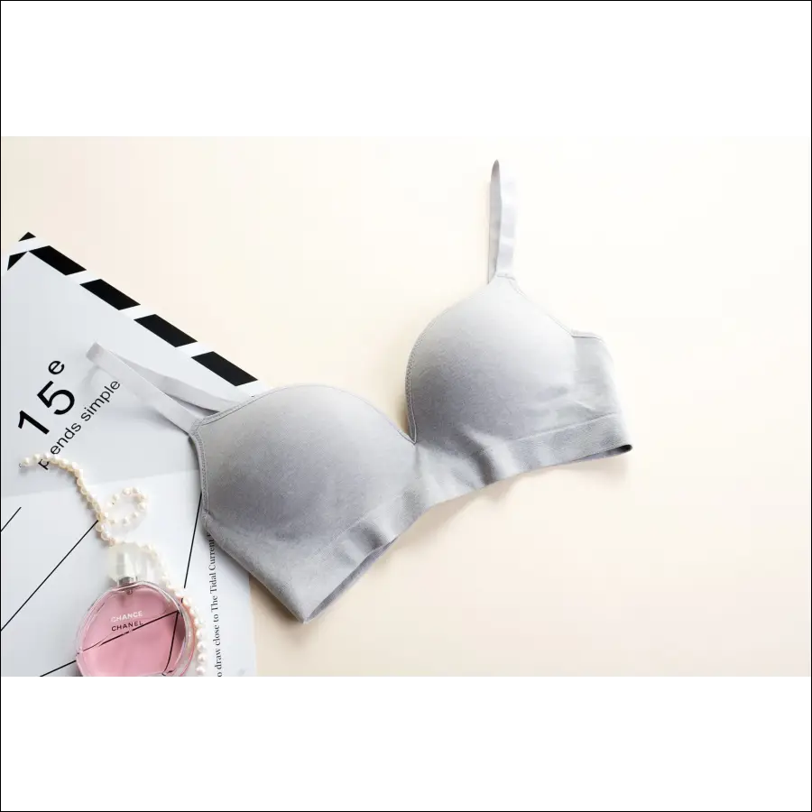 SGS detection AB color gauze gathered non-steel ring bra