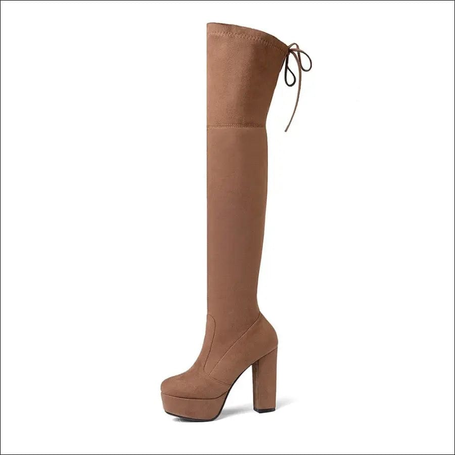 Size 34-43 New 2021 Over the Knee Boots Women Faux Suede
