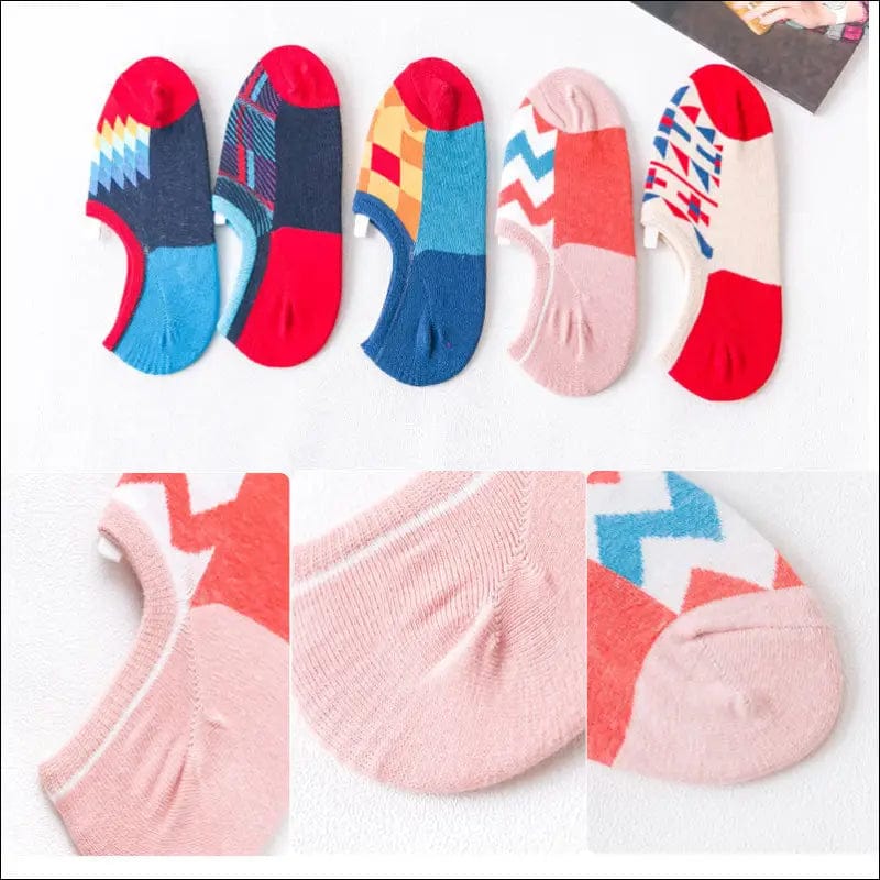Socks ladies spring and summer multicolored ship socks