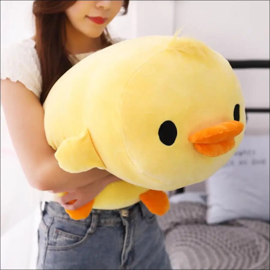 Stuffed Down Cotton Lying Duck Cute Yellow Plush Toys for